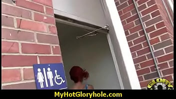 Interracial white lady confesses her sins at gloryhole 13
