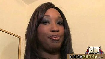 Ebony Gets Group Cumshots 3 thumbnail