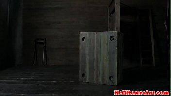 Busty bdsm sub tied and caned by guy