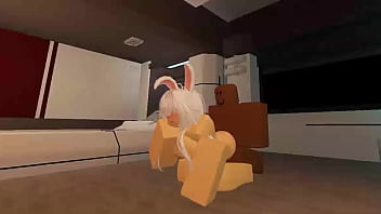 Using a whore like a fuck toy on roblox