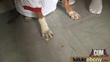 Ebony Gets Group Cumshots 14 thumbnail