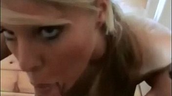 Cute blonde blowjob