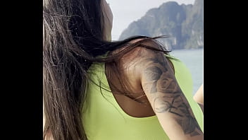 Beautiful monika fox in green top in tropics free Beautiful monika fox in green top in tropics free