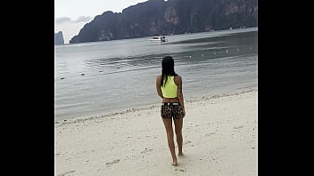 Beautiful monika fox in green top in tropics free