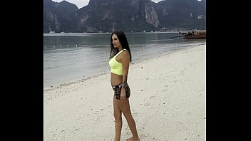 Beautiful monika fox in green top in tropics free Beautiful monika fox in green top in tropics free