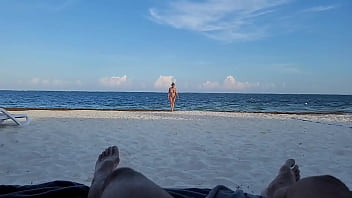 Beach perv gets a taste of his own medicine and gives me his cum