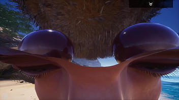 Big ass tit black milf indra gets pussy pounded by big white cock and has multiple orgasms on the beach