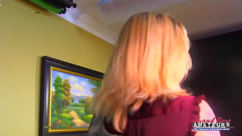 Skinny cuties meredith and mya take turns to get banged