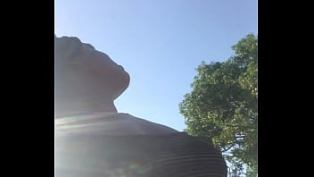 Crazybitch enjoys twerking her big ass outdoor