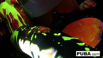 Busty babe fucks herself