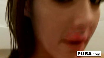 Busty babe fucks herself