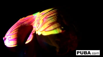 Busty babe fucks herself