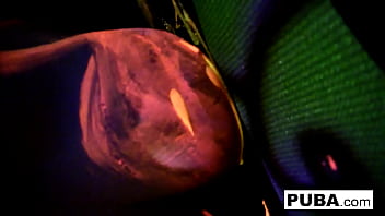 Busty babe fucks herself