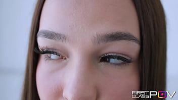 All natural hottie rissa may pleases huge dick with her tight pussy