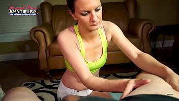 Petite brunette peyton sucks a hard cock and gets her pussy deeply fucked