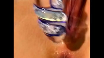 Blond with gorgeous breasts amuses with her toys