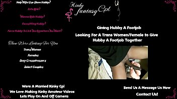 Wife plays with hubbys cock with her feet Wife plays with hubbys cock with her feet