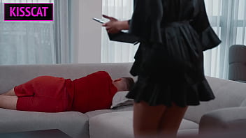 Why step mom masturbates with step son to porn on couch — forbidden fuck follows