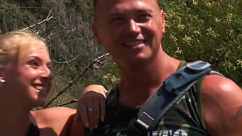 Eva niev swallows two loads after getting double penetrated