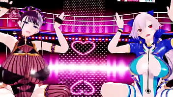 和好姐妹展开性爱比拼