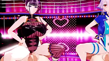 和好姐妹展开性爱比拼