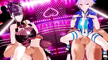 和好姐妹展开性爱比拼