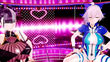 和好姐妹展开性爱比拼