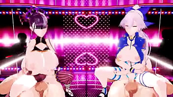 和好姐妹展开性爱比拼