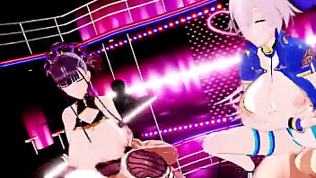 和好姐妹展开性爱比拼