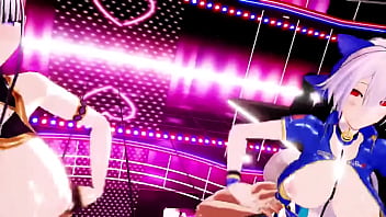 和好姐妹展开性爱比拼