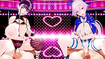 和好姐妹展开性爱比拼