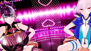 和好姐妹展开性爱比拼