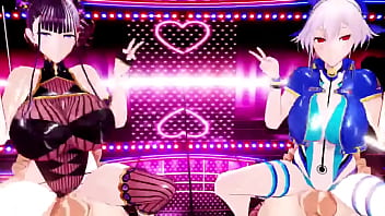 和好姐妹展开性爱比拼