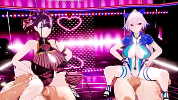 和好姐妹展开性爱比拼