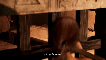 Lara rides a huge dildo she found in an abandoned tomb