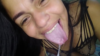 Fucking with my lover while wearing the bodystocking that my cuckold bought me