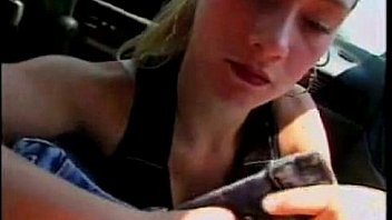 Cute eyes blonde sucking on the back seat live at