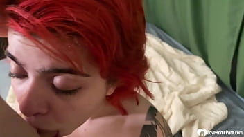 Hottie with tattoos loves to suck my dick