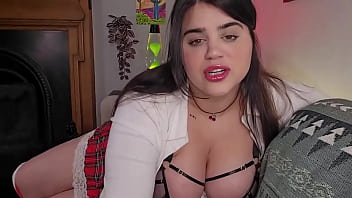 Cum hungry and busty this latina student rips the condom off and begs you to breed her