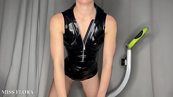 Latex workout sweat fetish