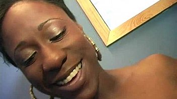 Natural cute black teen tries out gloryhole 7