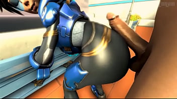 Overwatch tracer teases your cock with her ass