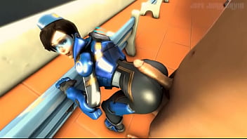 Overwatch tracer teases your cock with her ass