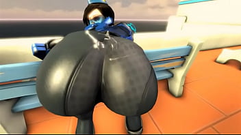 Overwatch tracer teases your cock with her ass