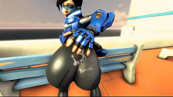 Overwatch tracer teases your cock with her ass