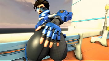 Overwatch tracer teases your cock with her ass