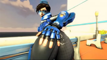 Overwatch tracer teases your cock with her ass
