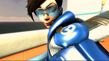 Overwatch tracer teases your cock with her ass