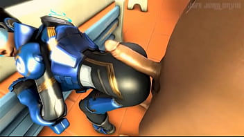 Overwatch tracer teases your cock with her ass