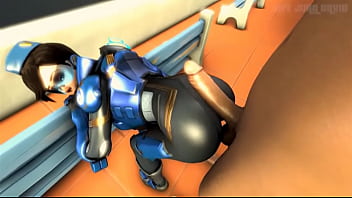 Overwatch tracer teases your cock with her ass